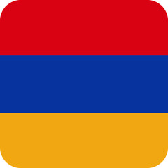 Fototapeta premium Armenia Flag Square Icon