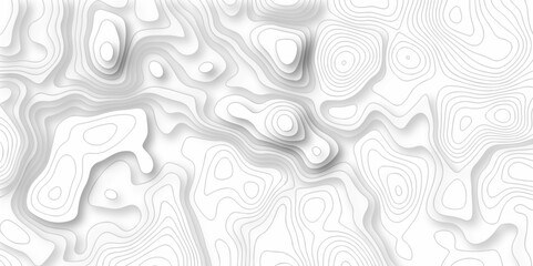 Vector geography landscape Topo contour map on white background, Topographic contour lines. Seamless pattern with lines Topographic map. Geographic mountain relief diagram line wave carve pattern