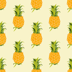 Seamless pattern abstract pineapple for prints, wallpaper, textiles, packaging.