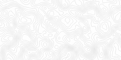 Vector geography landscape Topo contour map on white background, Topographic contour lines. Seamless pattern with lines Topographic map. Geographic mountain relief diagram line wave carve pattern.