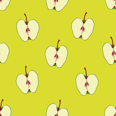 Seamless pattern abstract apple for prints, wallpaper, textiles, packaging.
