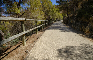 Fototapeta premium a deserted path in the mountains