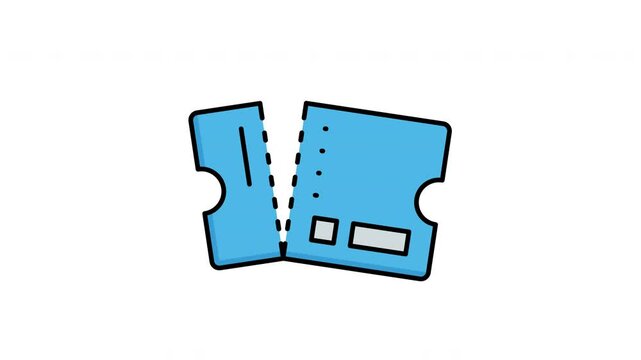 Animated blue ticket stub entry spaces. Suitable for event promotions, theater plays, concert tickets, raffle drawings, and online giveaways