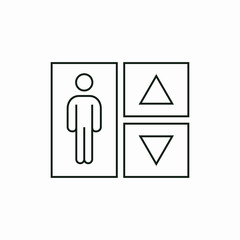 elevator up down sign icon vector