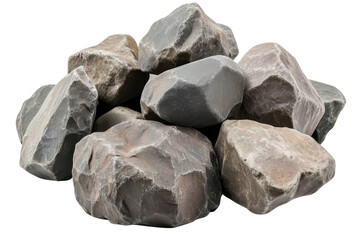 Obraz premium Swarm of isolated asteroids resting white surface in a cosmic setting