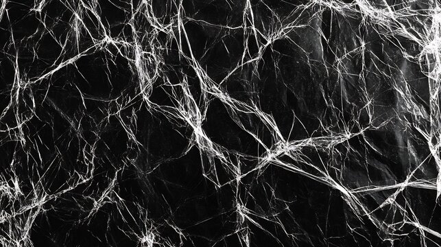 Captivating Materialistic Texture of Plastic Wrap on Black Background