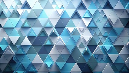 Obraz premium Abstract Geometric Pattern of Interlocking Triangles in Shades of Blue and White