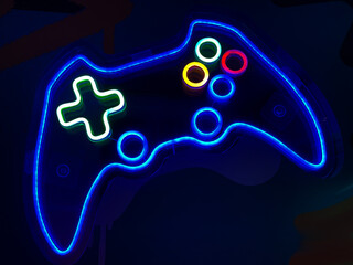 neon video game controller 
