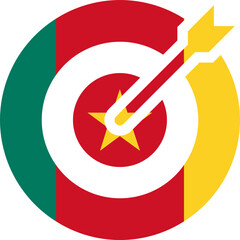 Cameroon Flag on Target icon