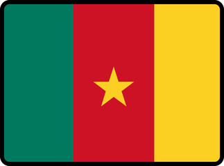 Cameroon Flag Smooth rectangle icon
