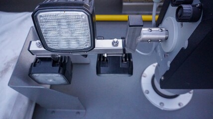 Fototapeta premium Telescopic mast, Lighting, Fire Truck,Feuerwehrfahrzeug, Löschfahrzeug, Firefighting, Fire Department, Equipment, Tools, Feuerwehr