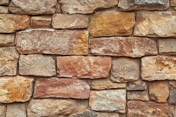 Obraz premium Grunge Brown Stone Texture Background - Rustic stone wall, brown tones, natural texture, building material, architectural detail.