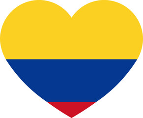 Heart Icon inside Colombia Flag