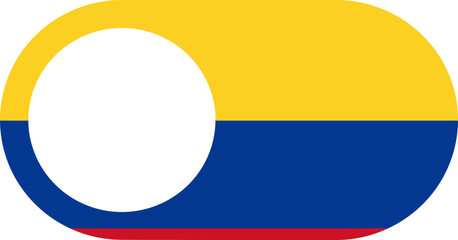 Obraz premium Switch Off Icon of Colombia Flag