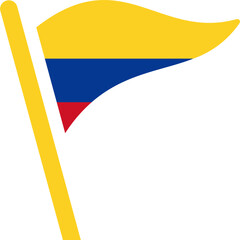 Obraz premium Colombia Flag Free Flown Icon