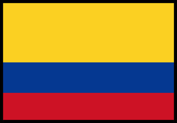 Obraz premium Colombia Flag rectangle Icon