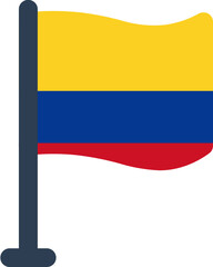 Colombia Flag Rounded