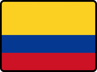 Obraz premium Colombia Flag Smooth rectangle icon
