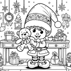 Christsmas line art