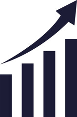 Growing Graph sign vector increasing arrow sign