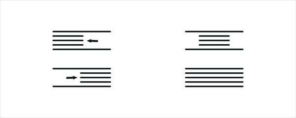 Align icon vector white background