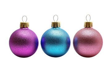 Colorful glitter Christmas balls   for festive decor