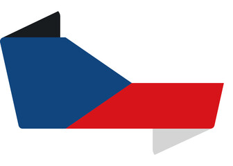 Folded Icon of Czechia Flag