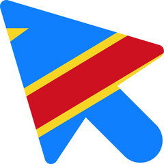 Democratic Republic Of The Congo Flag On Curser