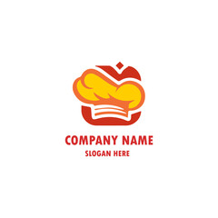 Creative Chef Hat Symbol Text Font Letter logo Vector Design Illustration