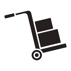 Hand Truck with Stacked Boxes icon.