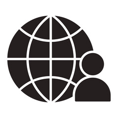 User with Global Network icon.
