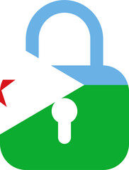 Djibouti flag on Lock icon