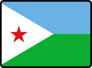 Djibouti Flag Smooth rectangle icon