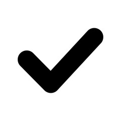 Checkmark icon signage trendy design template.