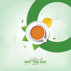 National Hot Tea Day Creative Ads, Tea Day Design For Social media post