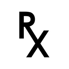 RX icon signage trendy design template.