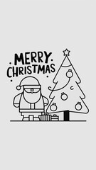Santa family charismas abstract poster 