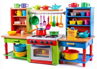 Colorful Toy Kitchen Set for Kids - Perfect for Imaginative Play and Cooking Skills Development