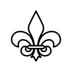 Fleur de lis icon signage trendy design template. © Muhammad