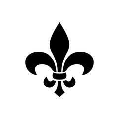 Fleur de lis icon signage trendy design template.