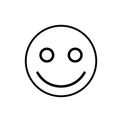 Smile face icon trendy design template.