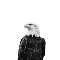 Fototapeta premium Majestic Bald Eagle in Isolation