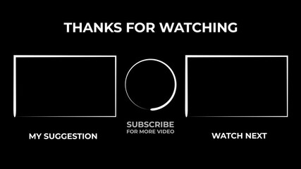 Dynamic YouTube End Screen Animation,Engaging Animated End Card for YouTube,Creative YouTube Outro Animation Template,Professional YouTube End Screen Animation,Animated End Screen for Youtube