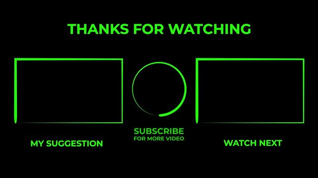 Dynamic YouTube End Screen Animation,Engaging Animated End Card for YouTube,Creative YouTube Outro Animation Template,Professional YouTube End Screen Animation,Animated End Screen for Youtube