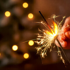 Golden Sparkler Light with Festive Glow-5