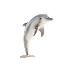 Naklejka premium Playful Dolphin in Pure Motion