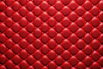 Red-hued surfaces, stylish poses.