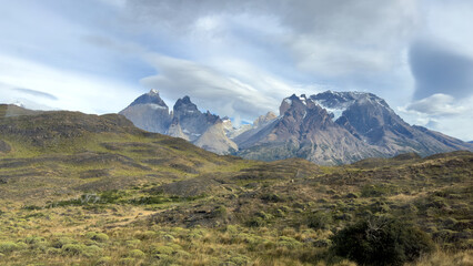 Mountain Peaks in Torres del Paine National Park, Chile