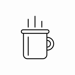 cup tea hot icon vector sign
