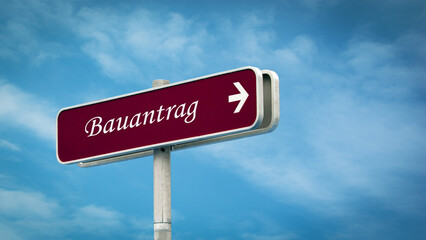 Fototapeta premium Signposts the direct way to building request